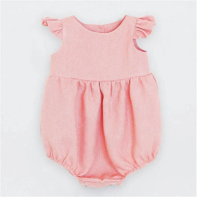 Linen Cotton Sleeveless Romper