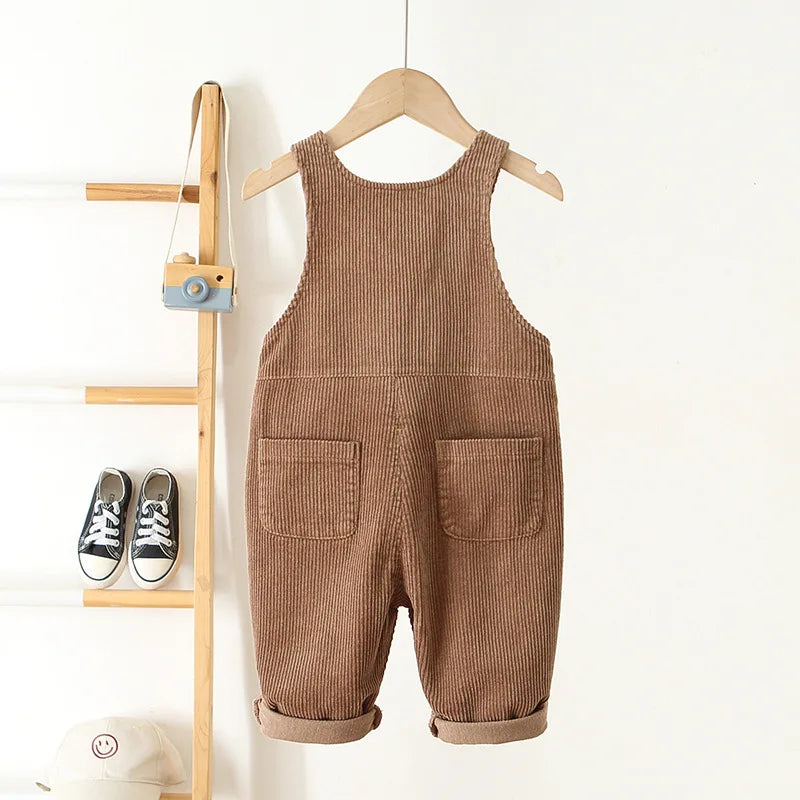 Corduroy Heart Print Jumpsuit