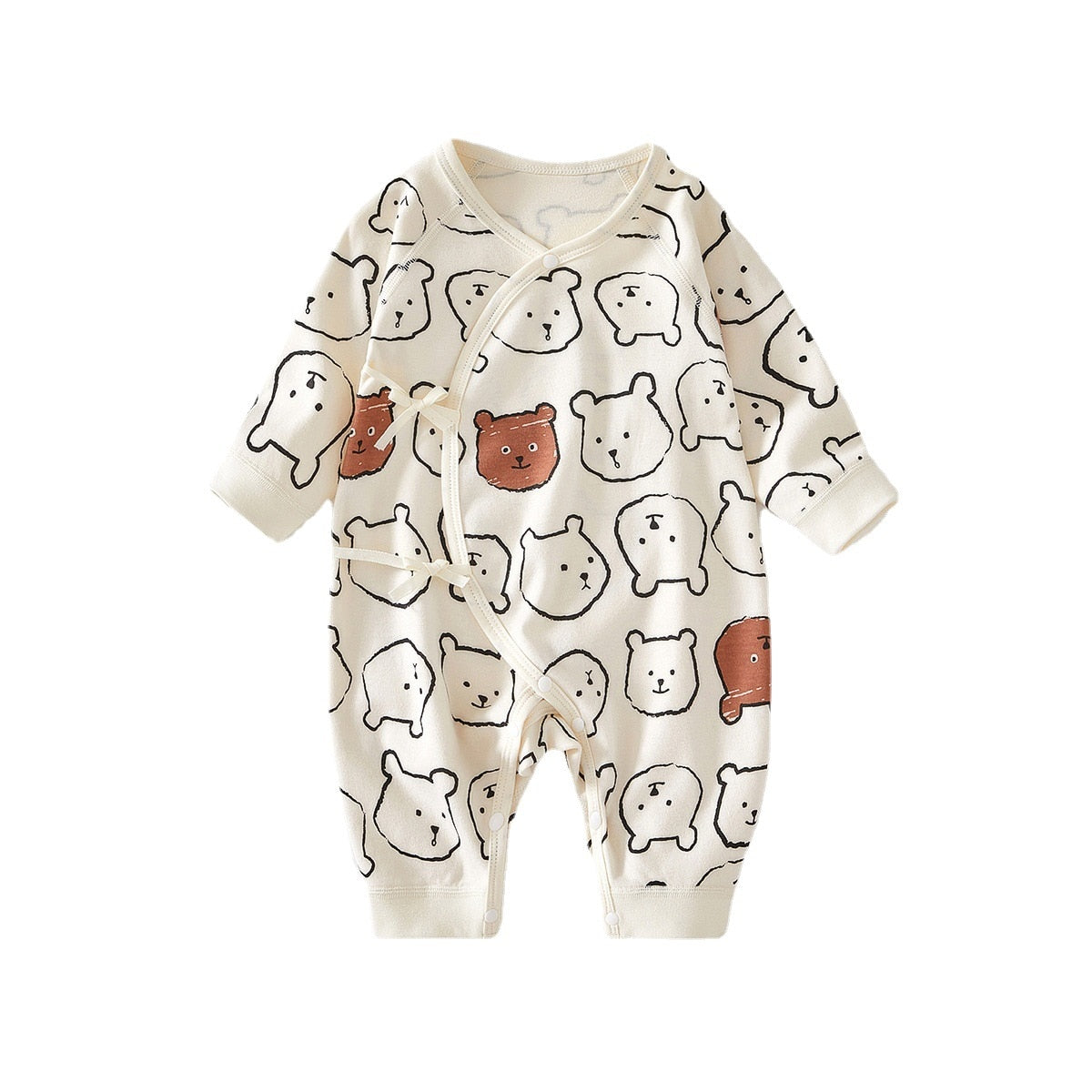 Newborn Bear Sketch Kimono Jumpsuit