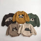 Cartoon Print Long Sleeve  Knitted Sweater