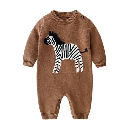 Zebra Patch Long Sleeve Jumpsuit