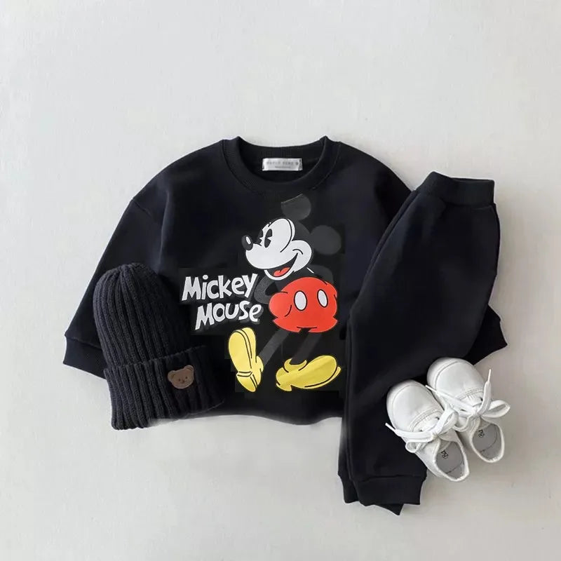 Mickey Mouse Cartoon Print Jogger Set