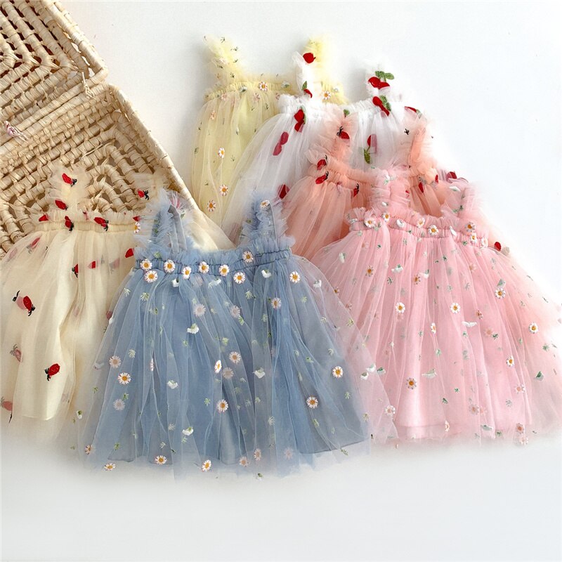 Girls Floral Lace Party Dress