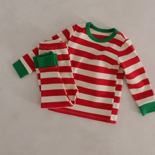 Striped Christmas Loungewear Set