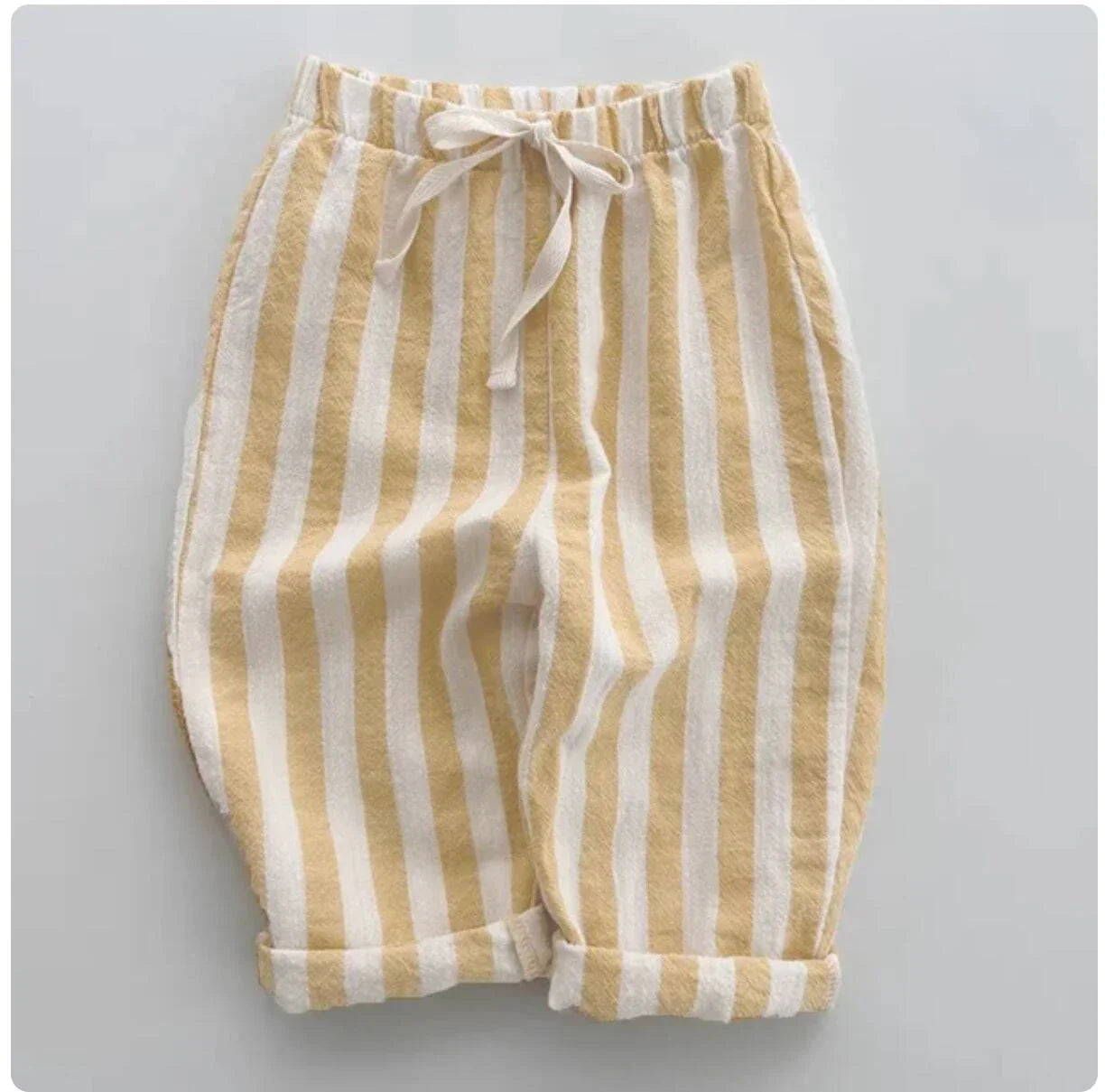 Drawstring Striped Pants