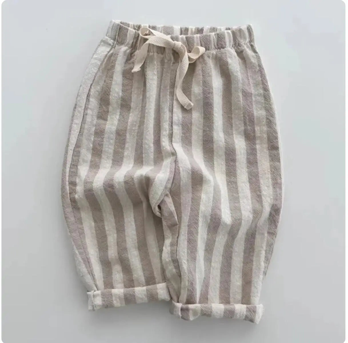 Drawstring Striped Pants