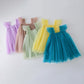 Solid Color Tulle Party Dress