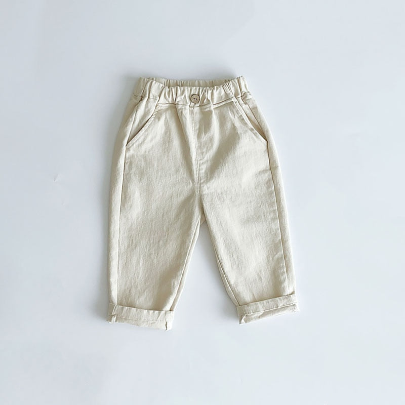 Boys Solid Fall Pants