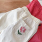 Embroidery Flower Girls Pants