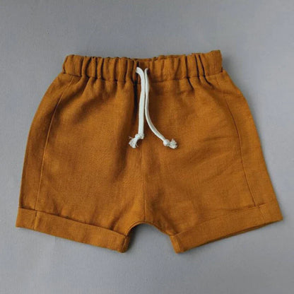 Linen Drawstring Boys Shorts