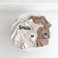 Smile Print Hoodie Shorts Set