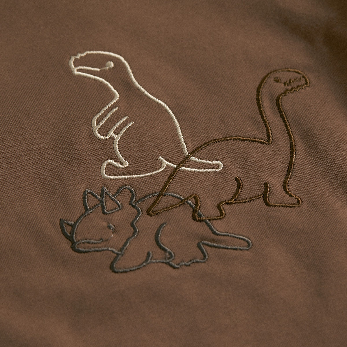 Dinosaur Outline Embroidered Sweater Onsie