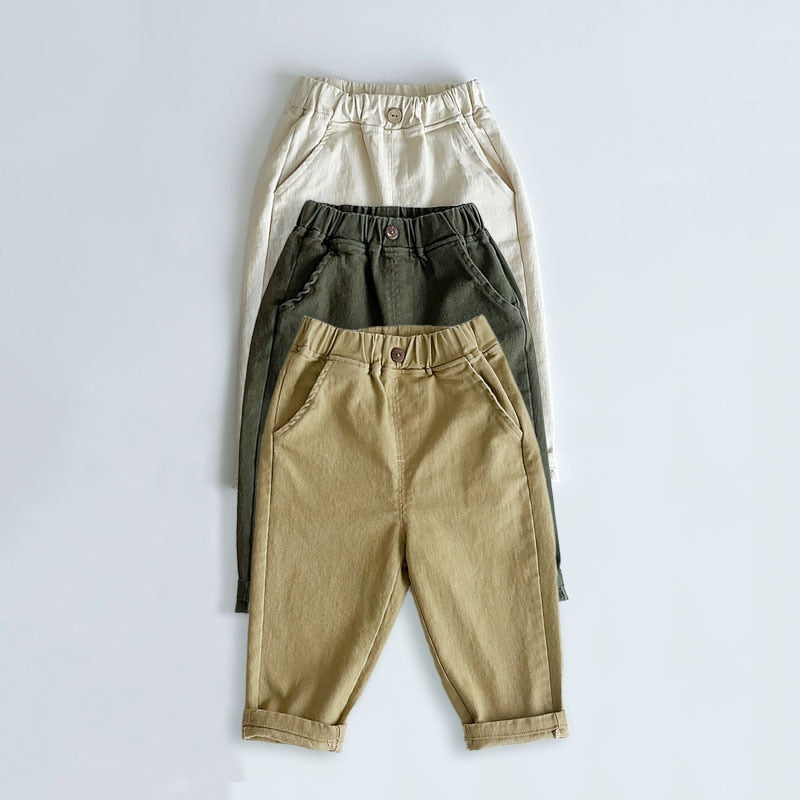 Boys Solid Fall Pants