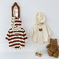 Teddy Bear Pattern Bodysuit Set