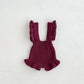 Knitted Ruffle Suspender Romper