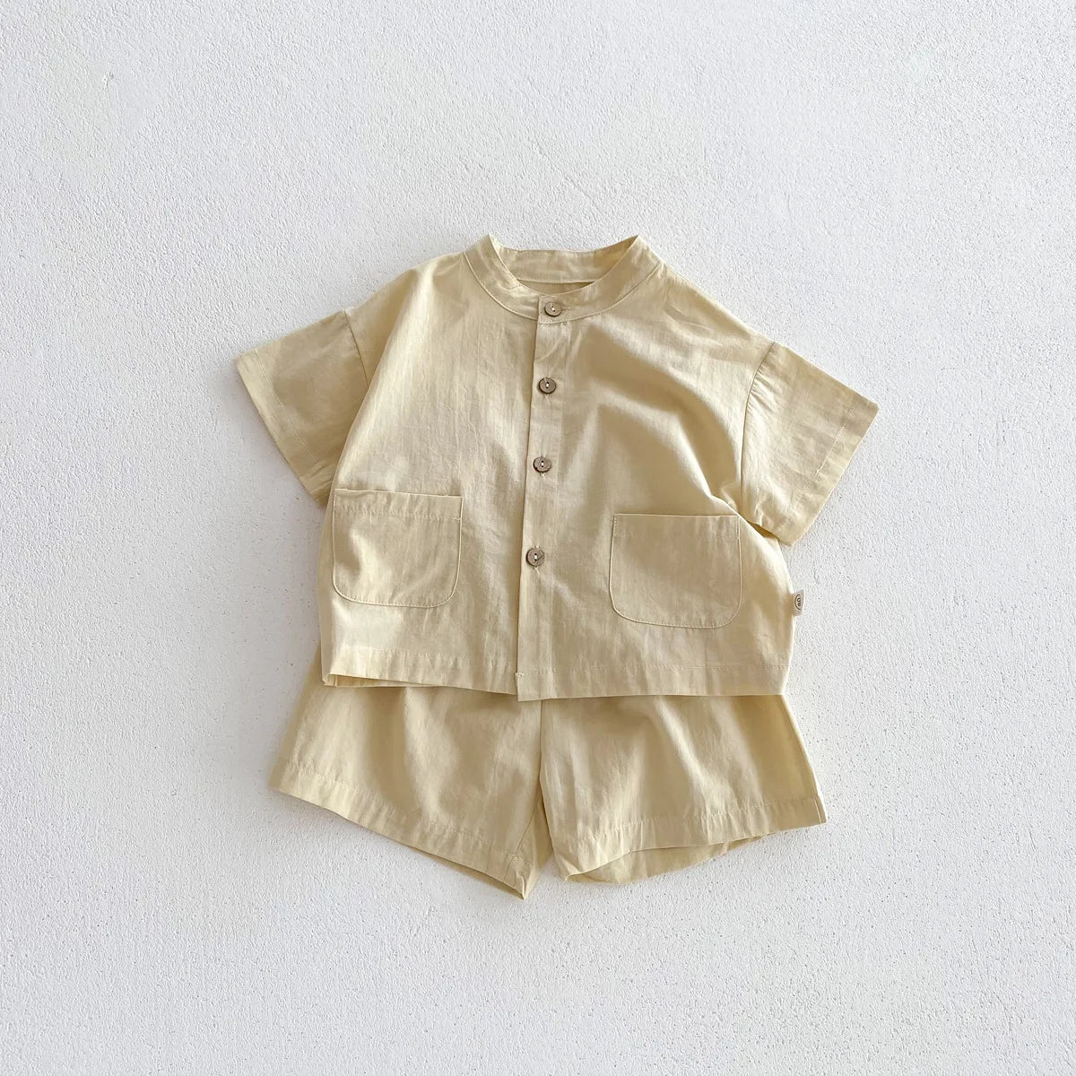 Boys Mandarin Collar Shirt Set