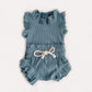 Ruffle Romper And Ruffle Shorts Baby Set