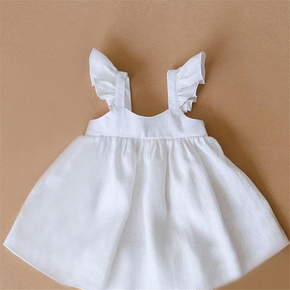 Girls Cotton Linen Dress