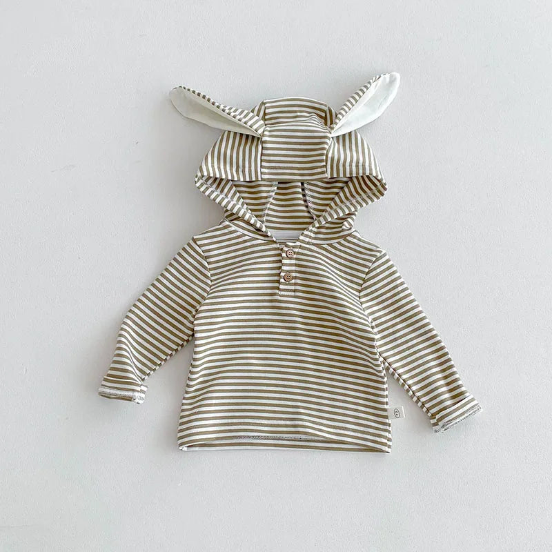 Striped Bunny Rabbit Hoodie