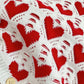 Heart Print Knitted Love Bodysuit Sweater Set