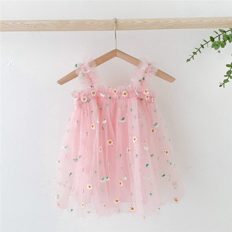 Girls Floral Lace Party Dress