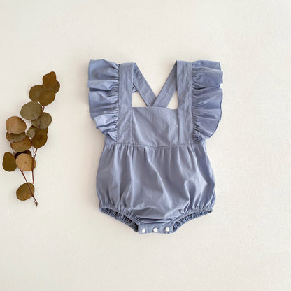 Frill Cross Back Romper