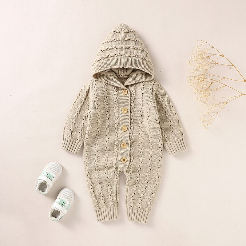 Baby Hooded Long Sleeve Romper