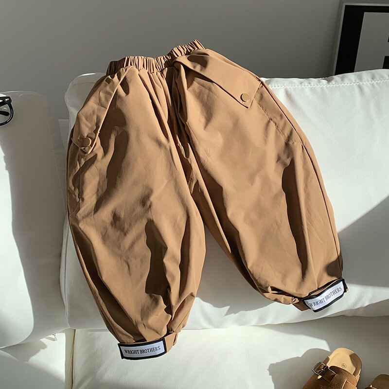 Kids Solid Warm Balloon Trousers Pants