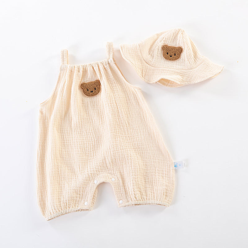 Teddy Bear Sling Romper Set