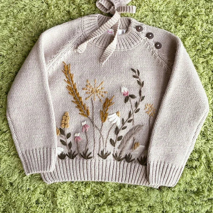 Willow Embroidered Pullover Sweater