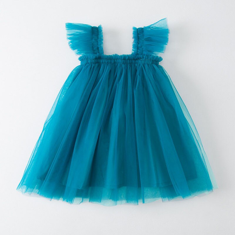 Solid Color Tulle Party Dress