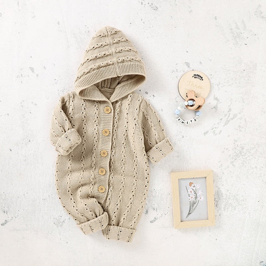 Baby Hooded Long Sleeve Romper