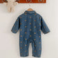 Bear Stitch Denim Jumpsuit