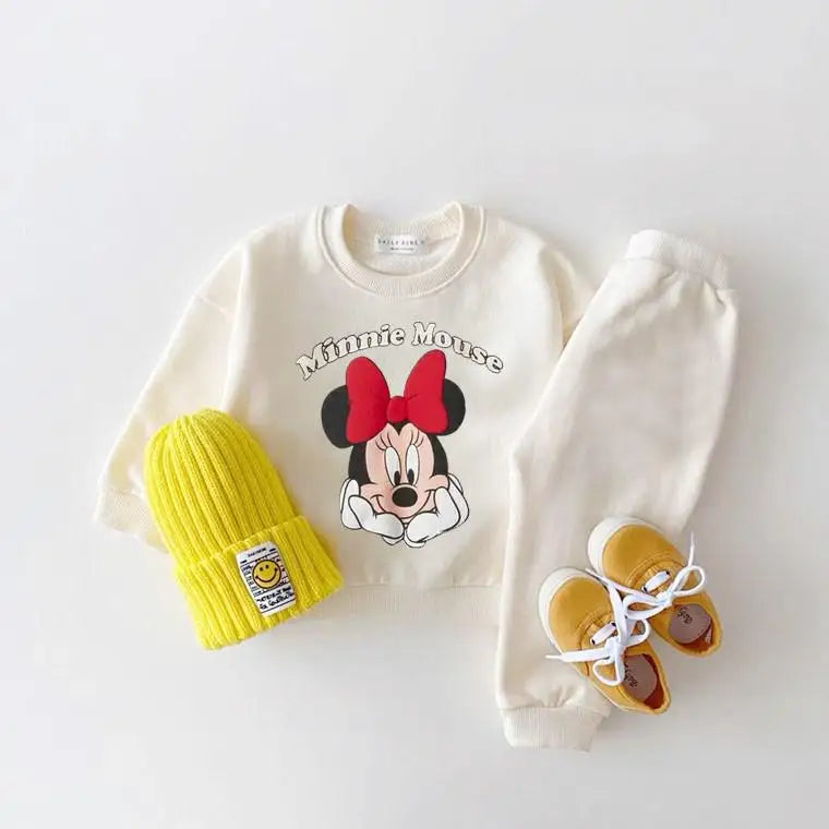 Mickey Mouse Cartoon Print Jogger Set