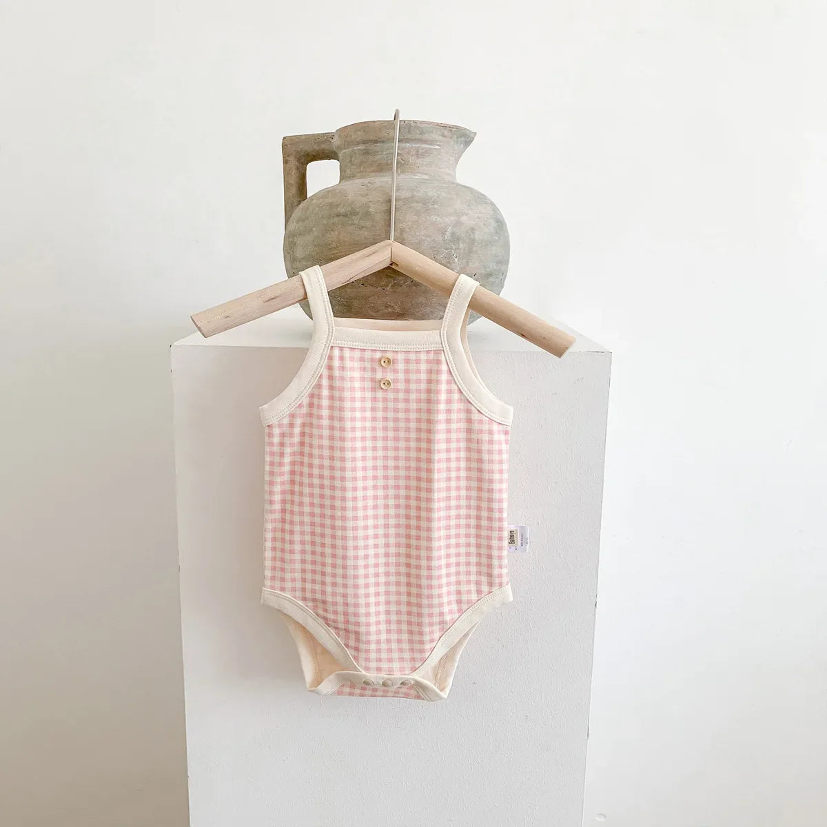 Baby Girl Plaid Camisole Bodysuit