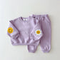 Flower Smile Patch Jogger Set