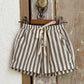 Boys Striped Button Shorts