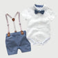 Suspender Shorts & Romper Suit Set