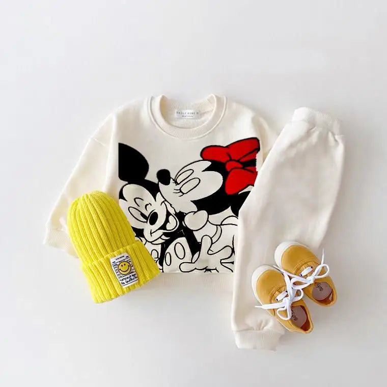 Mickey Mouse Cartoon Print Jogger Set