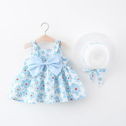 Summer Flower Girl Dress With Hat