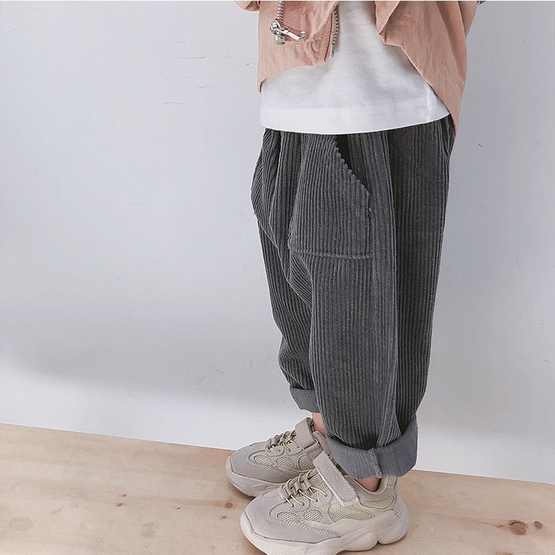 Retro Corduroy Harem Trousers Pants