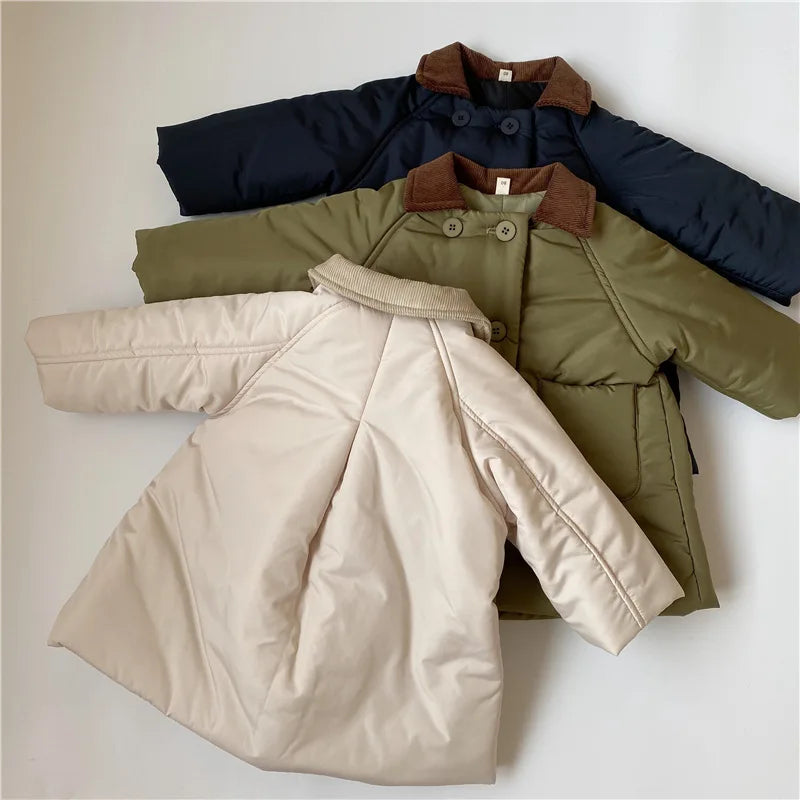 Corduroy Collar Parka Jacket