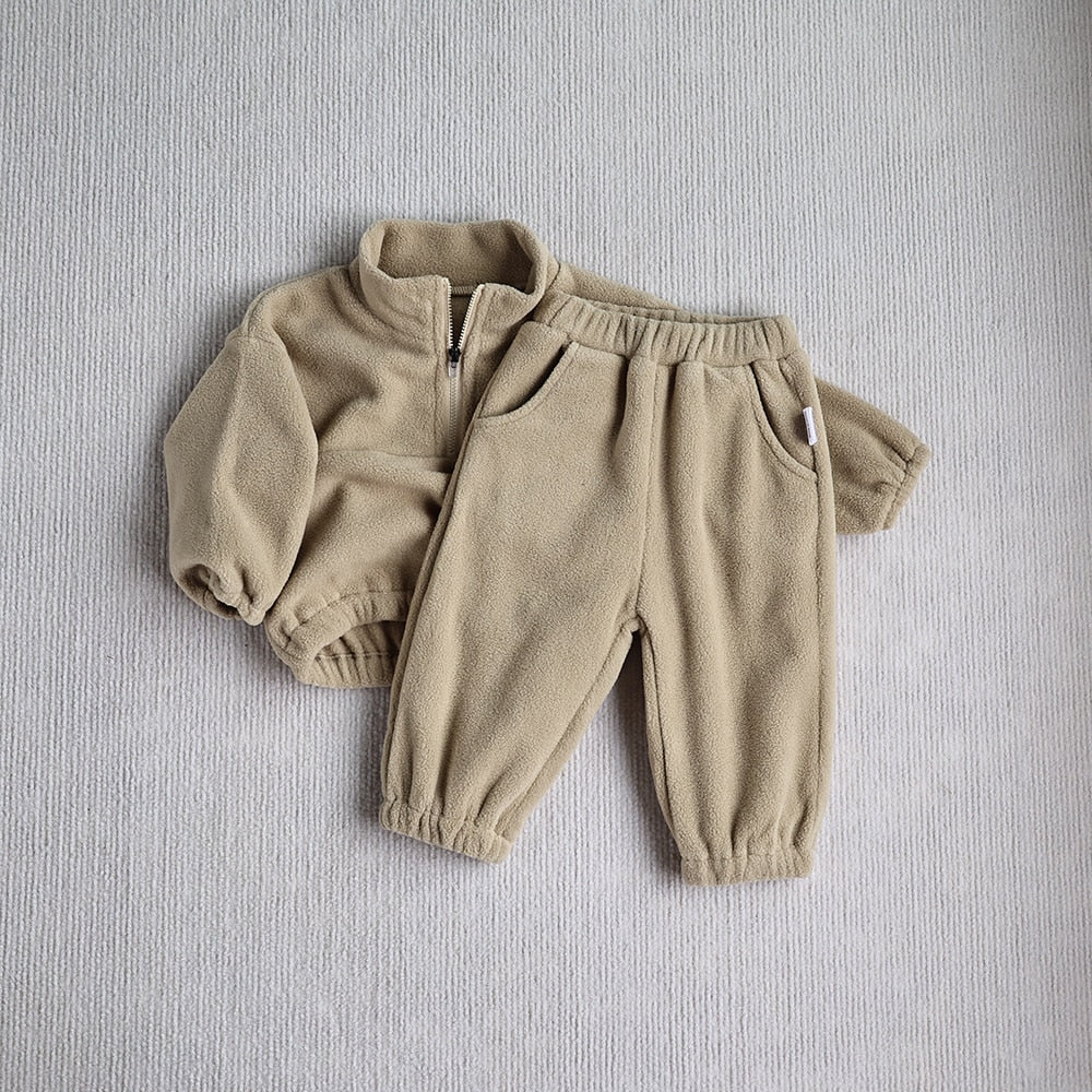 Plush Tracksuit Jogger Set