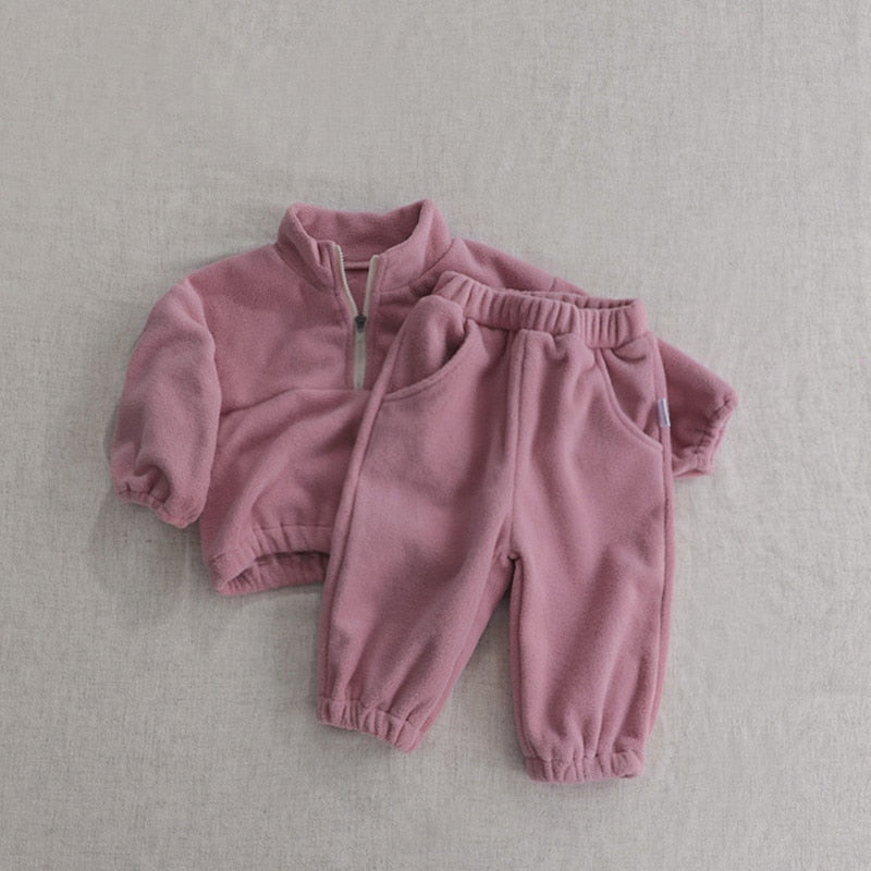 Plush Tracksuit Jogger Set