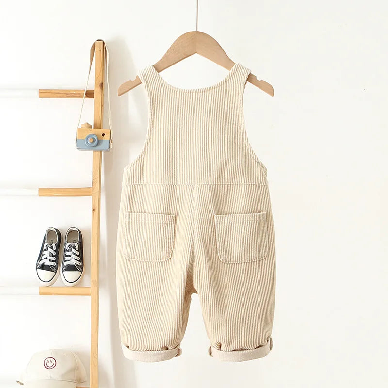 Corduroy Heart Print Jumpsuit