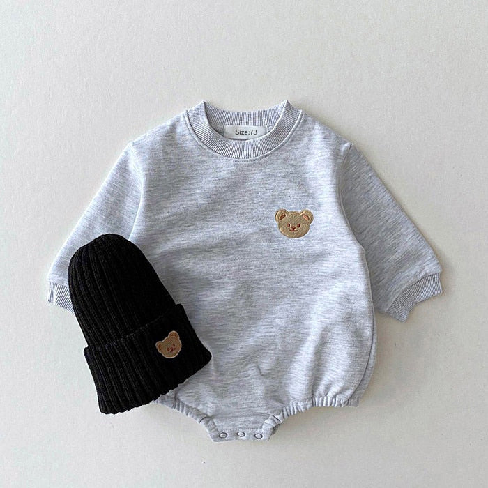 Teddy Bear Sweatshirt Bodysuit