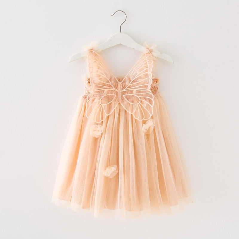 Princess Butterfly Fairy Wings Tulle Dress