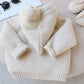 Plush hooded Cardigan Jacket