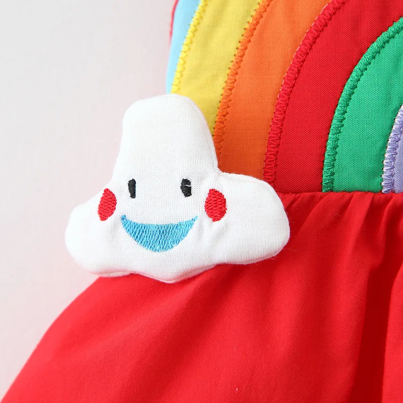 Rainbow Cloud Dress With Hat