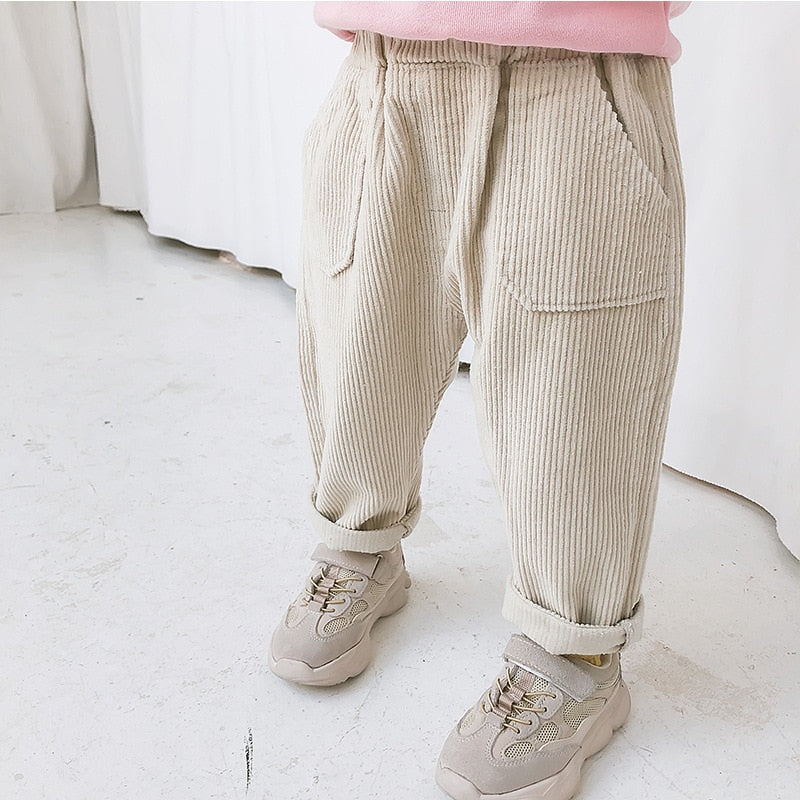 Retro Corduroy Harem Trousers Pants